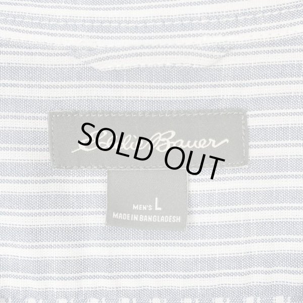 画像2: 00's Eddie Bauer ストライプ柄 オープンカラーシャツ (2)