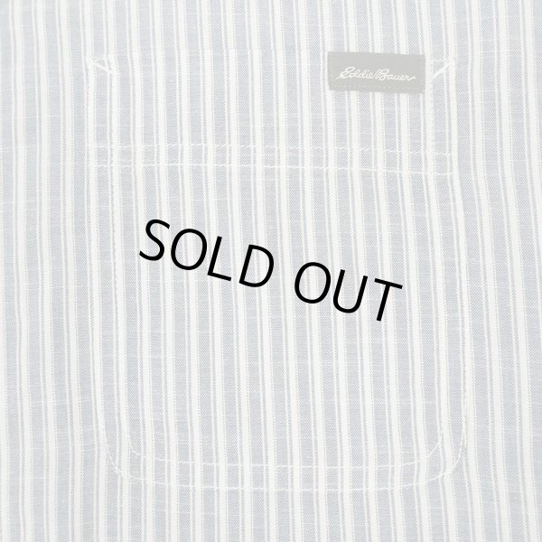 画像4: 00's Eddie Bauer ストライプ柄 オープンカラーシャツ (4)