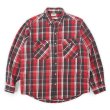 画像1: 90's FIVE BROTHER ヘビーネルシャツ "RED Plaid" (1)