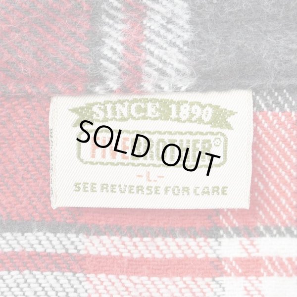 画像2: 90's FIVE BROTHER ヘビーネルシャツ "RED Plaid" (2)