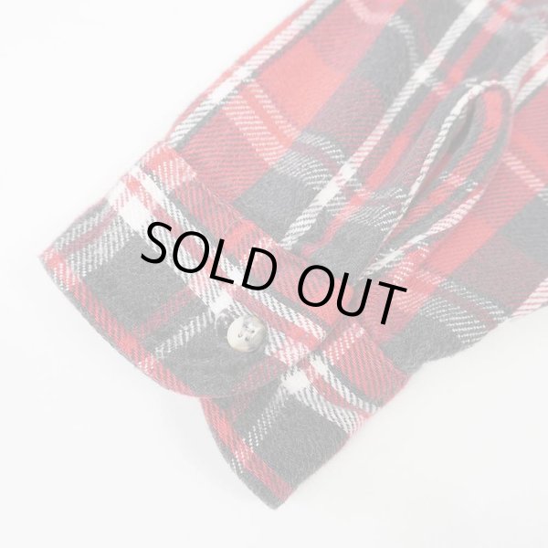 画像3: 90's FIVE BROTHER ヘビーネルシャツ "RED Plaid" (3)