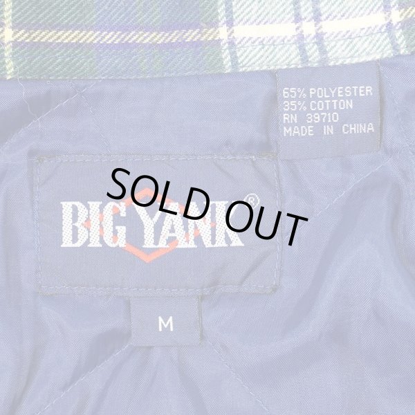 画像2: 80's BIG YANK キルティングライナー ネルシャツ "Navy Plaid" (2)