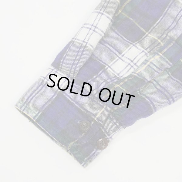 画像3: 80's BIG YANK キルティングライナー ネルシャツ "Navy Plaid" (3)