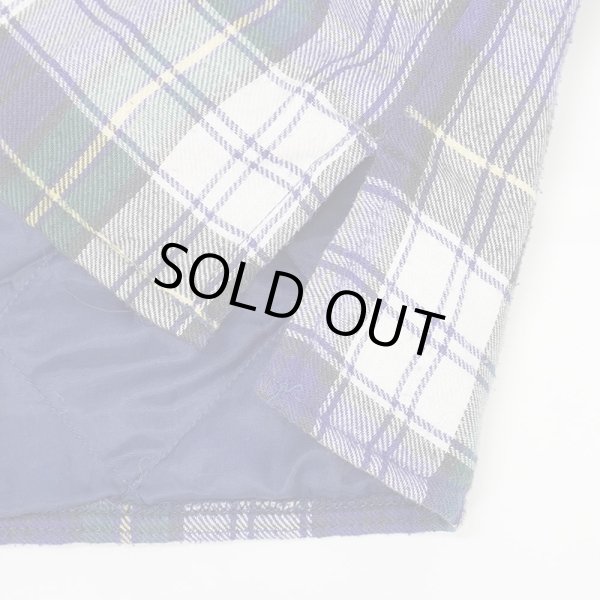 画像4: 80's BIG YANK キルティングライナー ネルシャツ "Navy Plaid" (4)