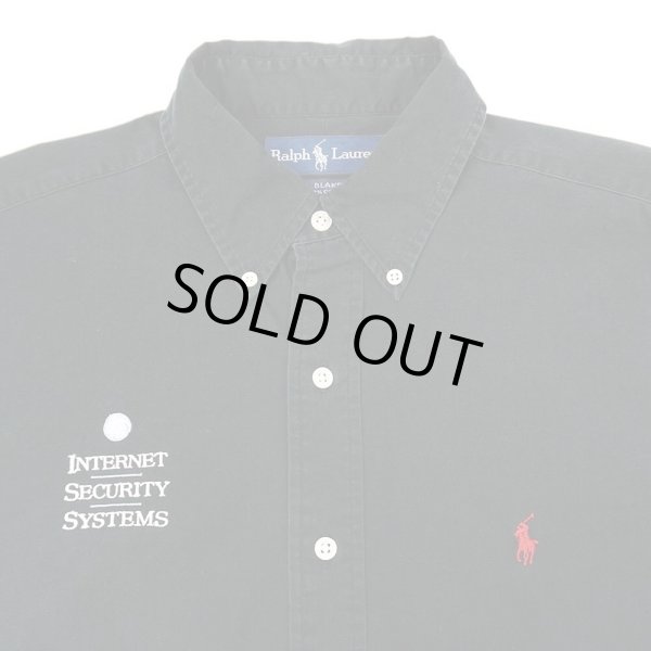 画像3: 90's Polo Ralph Lauren ボタンダウンシャツ "BLAKE / FADE BLACK" (3)