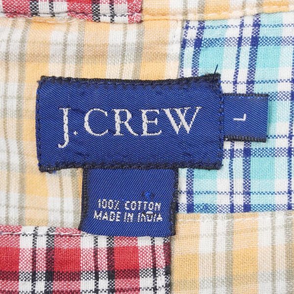 画像2: 00's J.CREW パッチワーク ボタンダウンシャツ (2)
