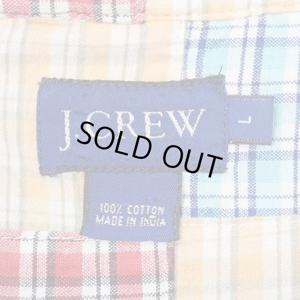 画像2: 00's J.CREW パッチワーク ボタンダウンシャツ (2)