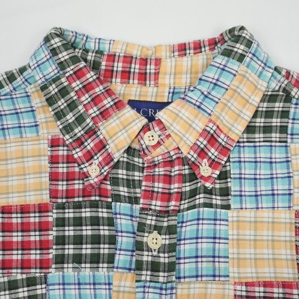 画像3: 00's J.CREW パッチワーク ボタンダウンシャツ (3)
