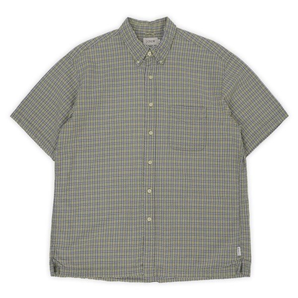 画像1: Early 00's J.CREW S/S シアサッカー ボタンダウンシャツ (1)