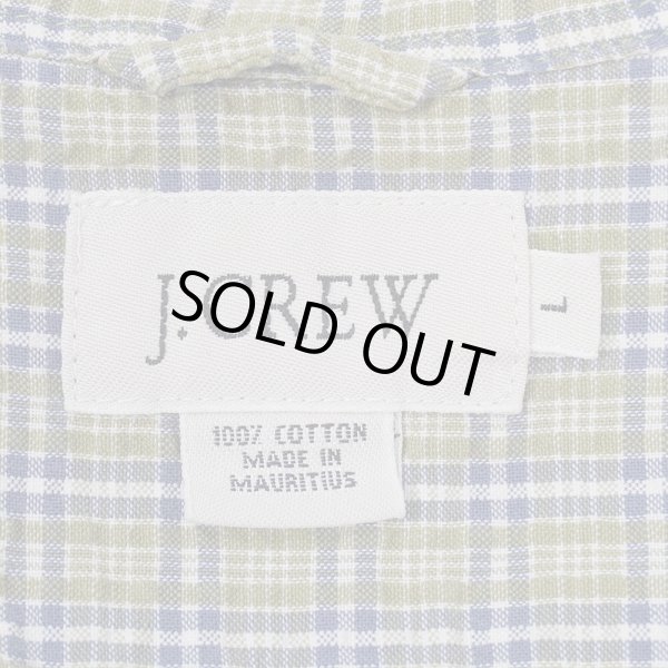 画像2: Early 00's J.CREW S/S シアサッカー ボタンダウンシャツ (2)