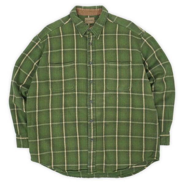 画像1: Late 90's ST. JOHN'S BAY ヘビーネルシャツ "Green Plaid" (1)