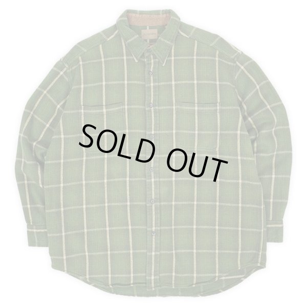 画像1: Late 90's ST. JOHN'S BAY ヘビーネルシャツ "Green Plaid" (1)