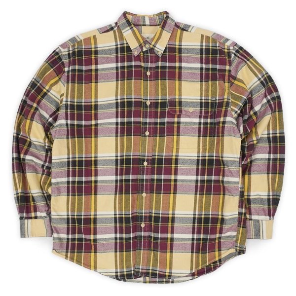画像1: 90's Eddie Bauer フランネル ボタンダウンシャツ (1)