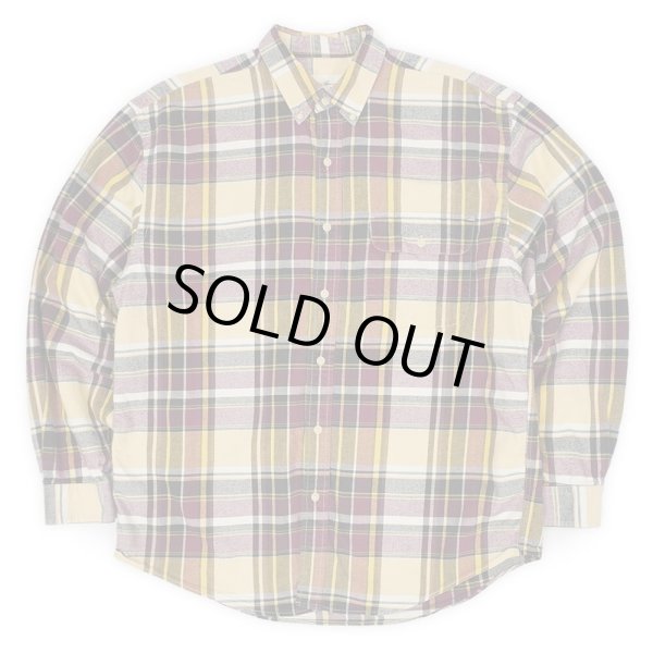 画像1: 90's Eddie Bauer フランネル ボタンダウンシャツ (1)