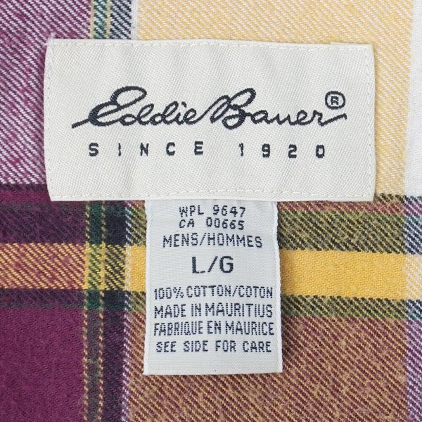 画像2: 90's Eddie Bauer フランネル ボタンダウンシャツ (2)