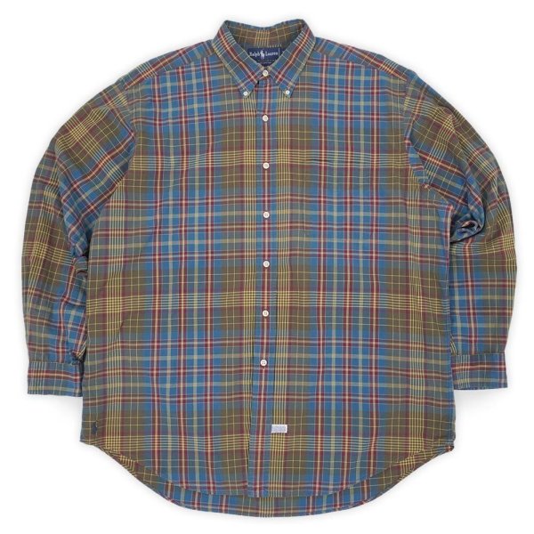 画像1: Early 90's Polo Ralph Lauren ボタンダウンシャツ "裾ポニー" (1)