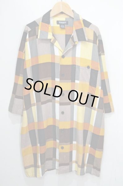 画像1: 90's TRUST S/S オープンカラーシャツ “LINEN×RAYON” (1)
