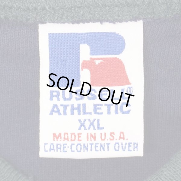 画像2: 90's RUSSELL リブライン ヘンリーネック スウェット "MADE IN USA / sixeXXL" (2)