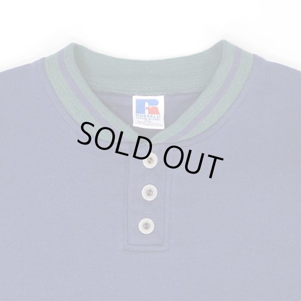 画像3: 90's RUSSELL リブライン ヘンリーネック スウェット "MADE IN USA / sixeXXL" (3)