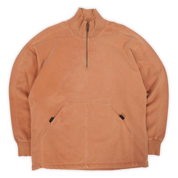 画像1: 90's STEEL BRIDGE ハーフジップスウェット "APRICOT / MADE IN USA / DEADSTOCK" (1)