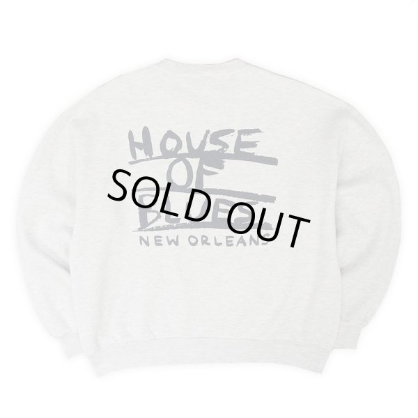 画像1: 90's HOUSE OF BLUES 両面プリントスウェット "MADE IN USA / JERZEES body" (1)