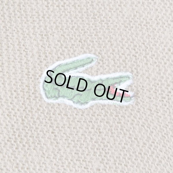 画像3: 80's IZOD LACOSTE Vネック アクリルニット (3)