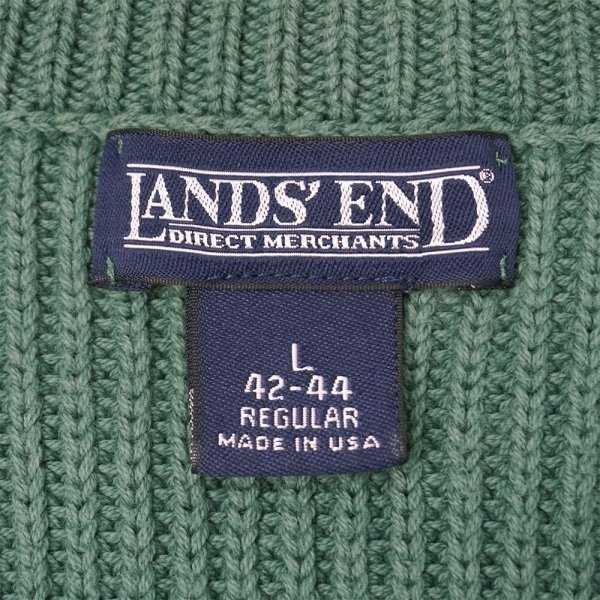 画像2: 00's LANDS' END コットンリブニット "MADE IN USA" (2)