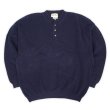 画像1: 90's Eddie Bauer ヘンリーネック コットンニット (1)