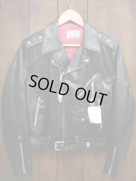 画像1: VINTAGE VINYL LEATHER RIDERS JACKET "DEAD STOCK" (1)