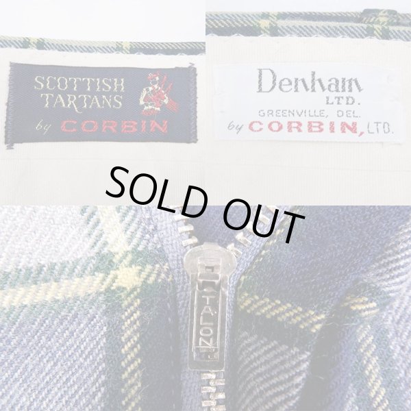 画像3: 70's CORBIN タータンチェック柄 ウールパンツ (3)