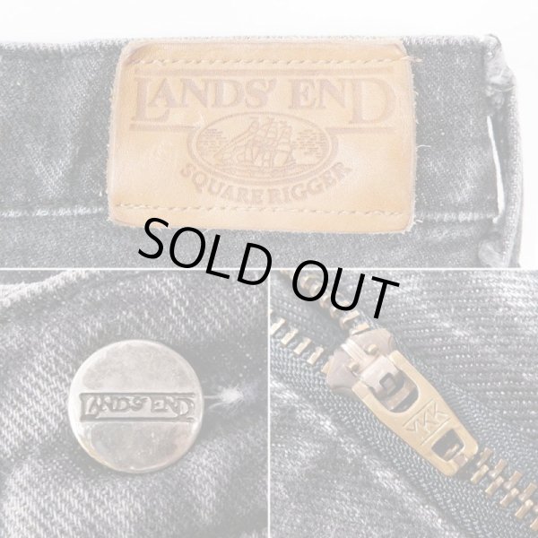 画像4: 90's LANDS' END 先染めブラックデニムパンツ “MADE IN USA” (4)