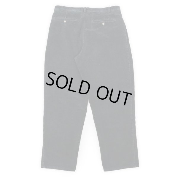 画像2: 90-00's Eddie Bauer 2タック 太畝コーデュロイトラウザー "BLACK" (2)