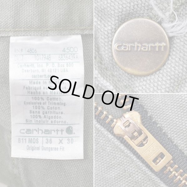 画像4: 00's Carhartt ダック ペインターパンツ “MOSS GREEN / W36 L30” (4)