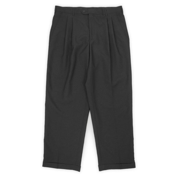 画像1: 90-00's BOCACCIO UOMO 2タック スラックス "BLACK / W36 L30" (1)