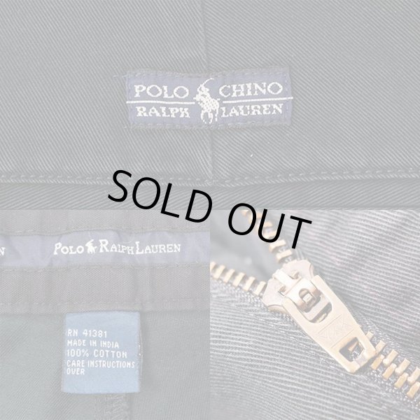 画像3: POLO Ralph Lauren 2タック チノトラウザー “BLACK” (3)