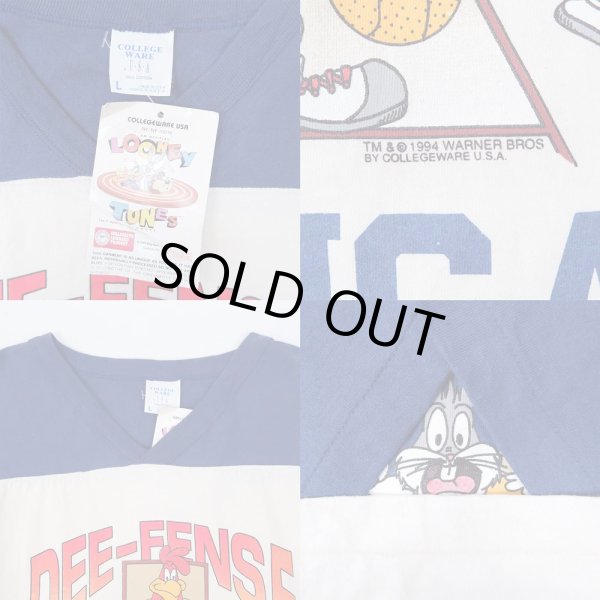 画像3: 90's LOONEY TUNES カレッジプリントTシャツ "MADE IN USA / DEADSTOCK" (3)