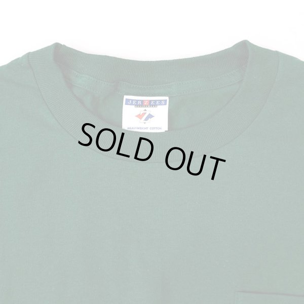 画像3: 90-00's JERZEES ポケットTシャツ "DEADSTOCK / GREEN" (3)