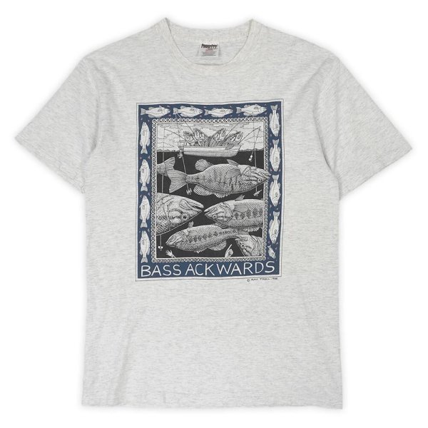 画像1: Early 90's RAY TROLLアートプリントTシャツ “BASS ACTWARDS / ONEITA body” (1)
