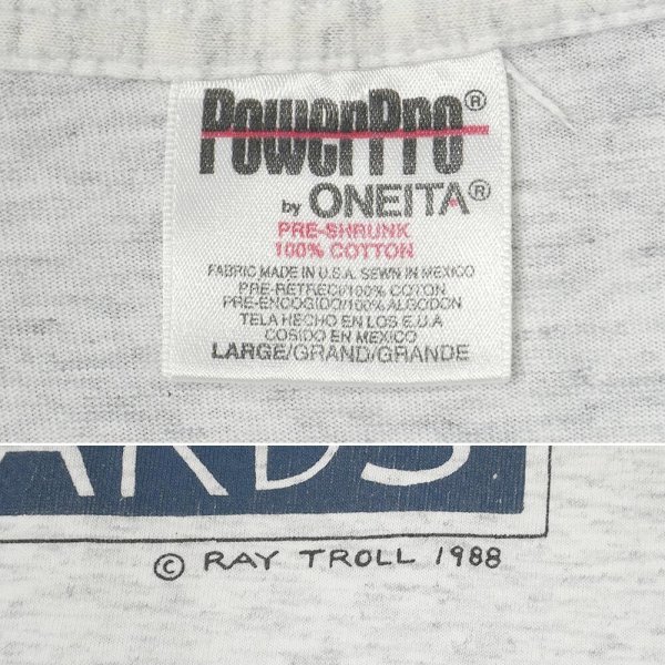 画像2: Early 90's RAY TROLLアートプリントTシャツ “BASS ACTWARDS / ONEITA body” (2)
