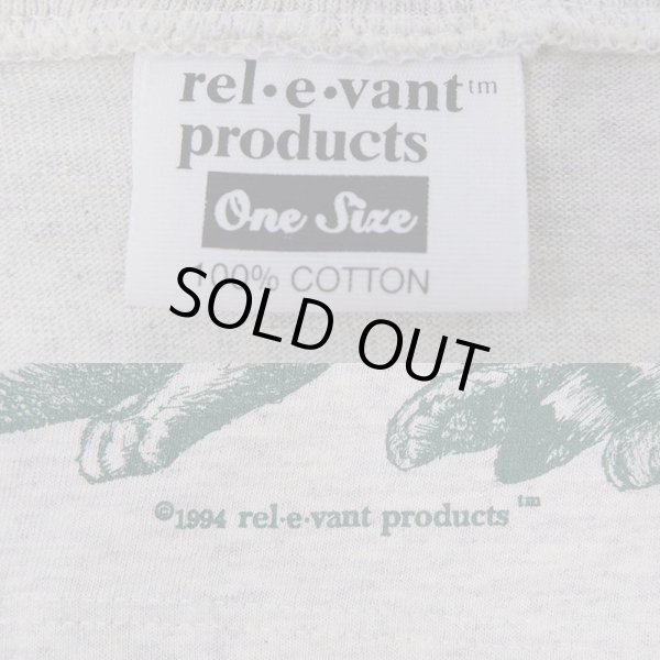 画像3: 90's rel.e.vant.products アニマルプリント柄 L/S ヘンリーネックカットソー "MADE IN USA" (3)