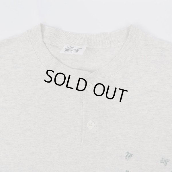 画像4: 90's rel.e.vant.products アニマルプリント柄 L/S ヘンリーネックカットソー "MADE IN USA" (4)