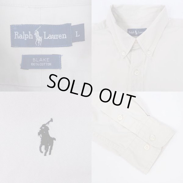 画像3: 90's Polo Ralph Lauren ボタンダウンシャツ "BLAKE / LIGHT BEIGE" (3)