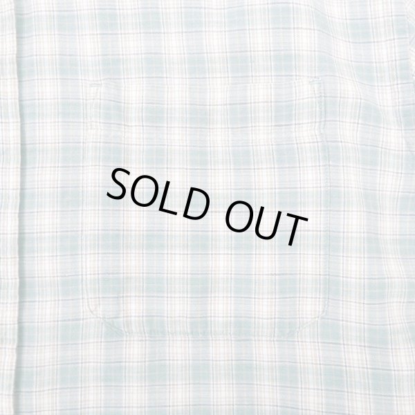 画像4: 90's Eddie Bauer コットンリネン バンドカラーシャツ "白タグ" (4)