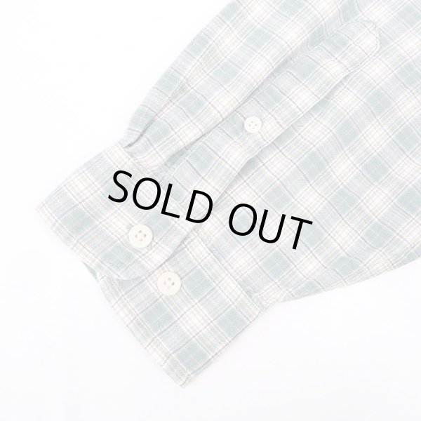 画像5: 90's Eddie Bauer コットンリネン バンドカラーシャツ "白タグ" (5)