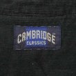 画像2: 90-00's CAMBRIDGE バンドカラー コーデュロイシャツ “BLACK” (2)