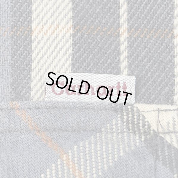 画像3: 90's Carhartt ヘビーネルシャツ "BLUE Plaid" (3)