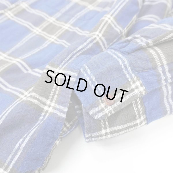 画像4: 90's Arrow キルティングライナー ネルシャツ "Blue Plaid" (4)