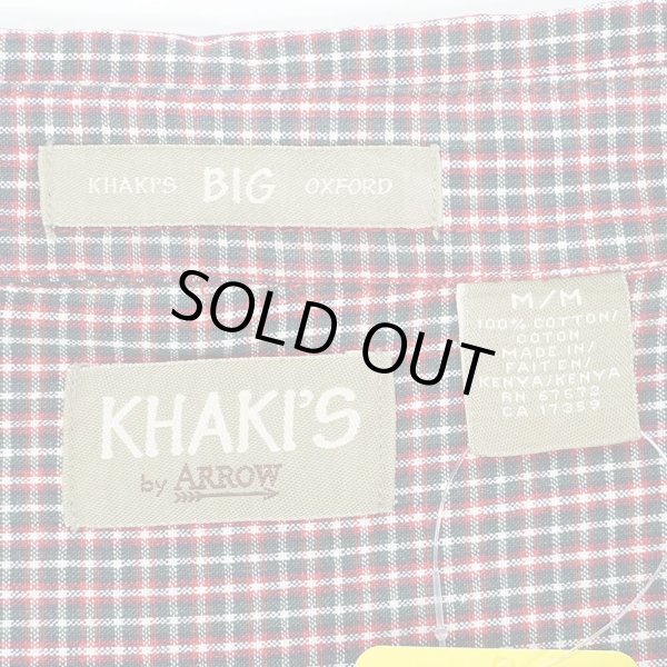 画像2: 90-00's KHAKI'S by ARROW ボタンダウンシャツ "BIG OXFORD / Red×Navy Plaid" (2)
