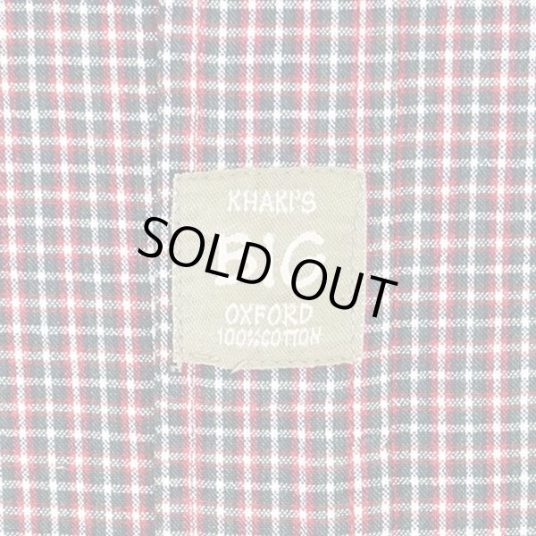 画像4: 90-00's KHAKI'S by ARROW ボタンダウンシャツ "BIG OXFORD / Red×Navy Plaid" (4)
