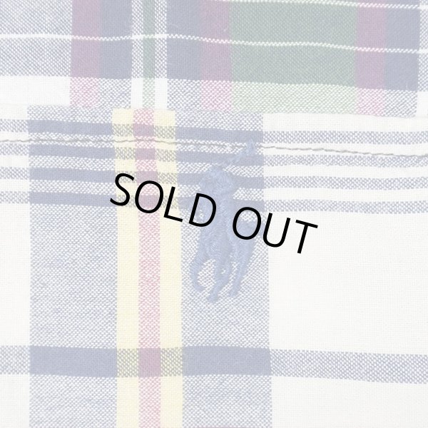 画像4: 00's Polo Ralph Lauren パッチワーク ボタンダウンシャツ "CLASSIC FIT / 3点留め" (4)